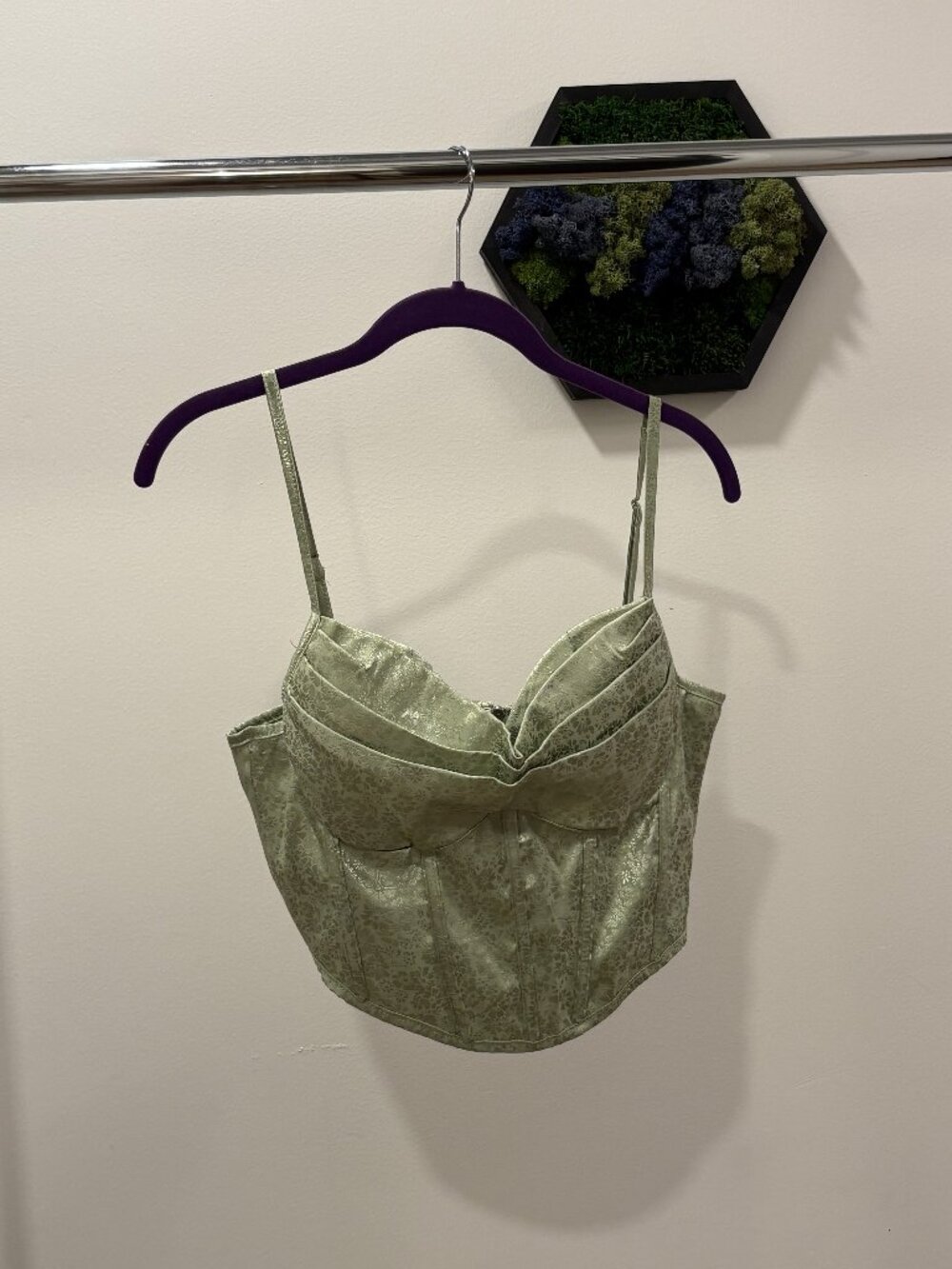 Green Jacquard Tank Top